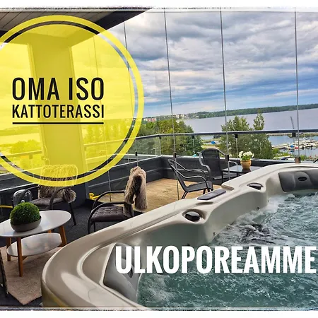 Penthouse Aurea Nordic Tasokas Moderni Kaupunki Tampereen Huipulla -iso Jacuzzi Omalla Kattoterassilla - Aurinkotuolit Ja Aurinko Odottaa Sinua - Huikea Maisema- - 10 Hloe - Apartamento *