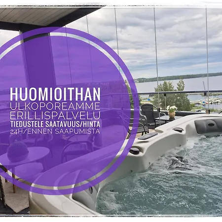 Penthouse-tasokas Moderni Kaupunki Huipulla -iso Jacuzzi Omalla Kattoterassilla - Aurinkotuolit Ja Aurinko Odottaa Sinua - Huikea Maisema- - 10 Hloe - Free Parking * 탐페레
