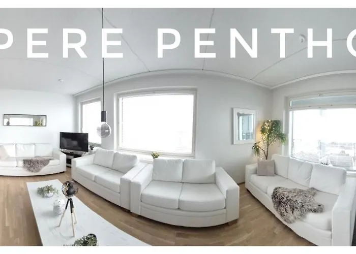 Апартаменты Penthouse-tasokas Moderni Kaupunki Huipulla -iso Jacuzzi Omalla Kattoterassilla - Aurinkotuolit Ja Aurinko Odottaa Sinua - Huikea Maisema- - 10 Hloe - Free Parking Тампере