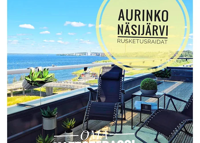 Penthouse-tasokas Moderni Kaupunki Huipulla -iso Jacuzzi Omalla Kattoterassilla - Aurinkotuolit Ja Aurinko Odottaa Sinua - Huikea Maisema- - 10 Hloe - Free Parking Тампере